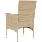 vidaXL Gartenstühle mit Kissen 2 Stk. Beige Poly Rattan vidaXL Gartenstühle mit Kissen 2 Stk. Beige Poly Rattan