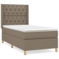 vidaXL Boxspringbett mit Matratze Taupe 80x200 cm Stoff vidaXL Boxspringbett mit Matratze Taupe 80x200 cm Stoff