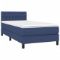 vidaXL Boxspringbett mit Matratze & LED Blau 100x200 cm Stoff vidaXL Boxspringbett mit Matratze & LED Blau 100x200 cm Stoff
