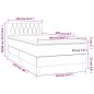 vidaXL Boxspringbett mit Matratze & LED Blau 100x200 cm Stoff vidaXL Boxspringbett mit Matratze & LED Blau 100x200 cm Stoff