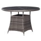 vidaXL Gartentisch Grau 110 x 74 cm Poly Rattan vidaXL Gartentisch Grau 110 x 74 cm Poly Rattan