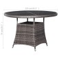 vidaXL Gartentisch Grau 110 x 74 cm Poly Rattan vidaXL Gartentisch Grau 110 x 74 cm Poly Rattan