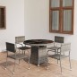 vidaXL 5-tlg. Garten-Essgruppe Poly Rattan Anthrazit und Grau vidaXL 5-tlg. Garten-Essgruppe Poly Rattan Anthrazit und Grau
