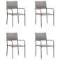 vidaXL 5-tlg. Garten-Essgruppe Poly Rattan Anthrazit und Grau vidaXL 5-tlg. Garten-Essgruppe Poly Rattan Anthrazit und Grau