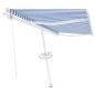 Standmarkise Automatisch 400x300 cm Blau/Weiß Standmarkise Automatisch 400x300 cm Blau/Weiß