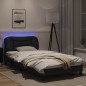 vidaXL Bettgestell mit LED Schwarz 100x200 cm Kunstleder vidaXL Bettgestell mit LED Schwarz 100x200 cm Kunstleder