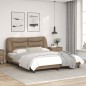 vidaXL Bettgestell mit LED Cappuccino-Braun 160x200 cm Kunstleder vidaXL Bettgestell mit LED Cappuccino-Braun 160x200 cm Kunstleder