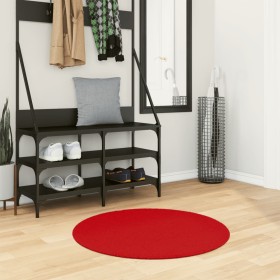 vidaXL Teppich OVIEDO Kurzflor Rot Ø 80 cm