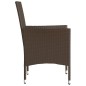 vidaXL Gartenstühle mit Kissen 2 Stk. Braun Poly Rattan vidaXL Gartenstühle mit Kissen 2 Stk. Braun Poly Rattan
