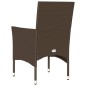 vidaXL Gartenstühle mit Kissen 2 Stk. Braun Poly Rattan vidaXL Gartenstühle mit Kissen 2 Stk. Braun Poly Rattan
