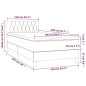 vidaXL Boxspringbett mit Matratze Schwarz 100x200 cm Stoff vidaXL Boxspringbett mit Matratze Schwarz 100x200 cm Stoff