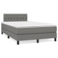 vidaXL Boxspringbett mit Matratze Dunkelgrau 120x200 cm Stoff vidaXL Boxspringbett mit Matratze Dunkelgrau 120x200 cm Stoff