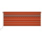 vidaXL Markise Automatisch Einziehbar mit Volant 4x3m Orange und Braun vidaXL Markise Automatisch Einziehbar mit Volant 4x3m Orange und Braun
