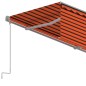 vidaXL Markise Automatisch Einziehbar mit Volant 4x3m Orange und Braun vidaXL Markise Automatisch Einziehbar mit Volant 4x3m Orange und Braun