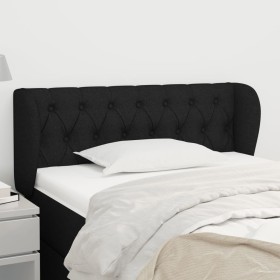 vidaXL Kopfteil mit Ohren Schwarz 103x23x78/88 cm Stoff