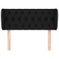 vidaXL Kopfteil mit Ohren Schwarz 103x23x78/88 cm Stoff