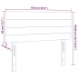 vidaXL LED Kopfteil Dunkelgrau 100x5x78/88 cm Samt vidaXL LED Kopfteil Dunkelgrau 100x5x78/88 cm Samt