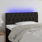 vidaXL LED Kopfteil Schwarz 100x7x78/88 cm Stoff