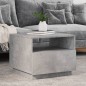 vidaXL Couchtisch mit LED-Leuchten Betongrau 50x49x40 cm vidaXL Couchtisch mit LED-Leuchten Betongrau 50x49x40 cm