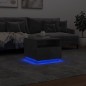 vidaXL Couchtisch mit LED-Leuchten Betongrau 50x49x40 cm vidaXL Couchtisch mit LED-Leuchten Betongrau 50x49x40 cm