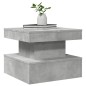 vidaXL Couchtisch mit LED-Leuchten Betongrau 50x50x40 cm vidaXL Couchtisch mit LED-Leuchten Betongrau 50x50x40 cm