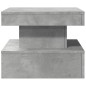 vidaXL Couchtisch mit LED-Leuchten Betongrau 50x50x40 cm vidaXL Couchtisch mit LED-Leuchten Betongrau 50x50x40 cm