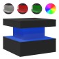 vidaXL Couchtisch mit LED-Leuchten Schwarz 50x50x40 cm vidaXL Couchtisch mit LED-Leuchten Schwarz 50x50x40 cm