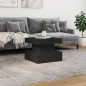 vidaXL Couchtisch mit LED-Leuchten Schwarz 50x50x40 cm vidaXL Couchtisch mit LED-Leuchten Schwarz 50x50x40 cm