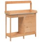 vidaXL Pflanztisch mit Schrank Braun 110,5x45x124,5cm Massivholz Tanne vidaXL Pflanztisch mit Schrank Braun 110,5x45x124,5cm Massivholz Tanne