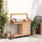 vidaXL Pflanztisch mit Schrank Braun 110,5x45x124,5cm Massivholz Tanne vidaXL Pflanztisch mit Schrank Braun 110,5x45x124,5cm Massivholz Tanne