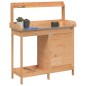 vidaXL Pflanztisch mit Schrank Braun 110,5x45x124,5cm Massivholz Tanne vidaXL Pflanztisch mit Schrank Braun 110,5x45x124,5cm Massivholz Tanne