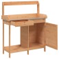 vidaXL Pflanztisch mit Schrank Braun 110,5x45x124,5cm Massivholz Tanne vidaXL Pflanztisch mit Schrank Braun 110,5x45x124,5cm Massivholz Tanne