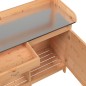 vidaXL Pflanztisch mit Schrank Braun 110,5x45x124,5cm Massivholz Tanne vidaXL Pflanztisch mit Schrank Braun 110,5x45x124,5cm Massivholz Tanne