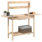 vidaXL Pflanztisch mit Waschbecken 147,5x44x139,5 cm Massivholz Tanne vidaXL Pflanztisch mit Waschbecken 147,5x44x139,5 cm Massivholz Tanne