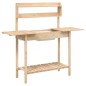 vidaXL Pflanztisch mit Waschbecken 147,5x44x139,5 cm Massivholz Tanne vidaXL Pflanztisch mit Waschbecken 147,5x44x139,5 cm Massivholz Tanne