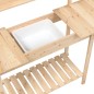 vidaXL Pflanztisch mit Waschbecken 147,5x44x139,5 cm Massivholz Tanne vidaXL Pflanztisch mit Waschbecken 147,5x44x139,5 cm Massivholz Tanne
