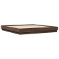 vidaXL Bettgestell Braun Eichen-Optik 200x200 cm Holzwerkstoff vidaXL Bettgestell Braun Eichen-Optik 200x200 cm Holzwerkstoff