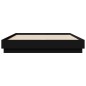 vidaXL Bettgestell Schwarz 160x200 cm Holzwerkstoff vidaXL Bettgestell Schwarz 160x200 cm Holzwerkstoff