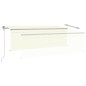 Automatische Markise mit Jalousie LED Windsensor 4,5x3 m Creme Automatische Markise mit Jalousie LED Windsensor 4,5x3 m Creme