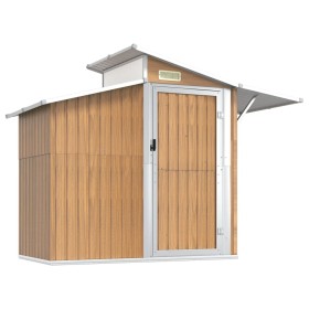 vidaXL Geräteschuppen Braun 270x130x208,5 cm Verzinkter Stahl