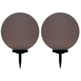 vidaXL Außen-Solarlampen 2 Stk. LED Kugel 50 cm RGB