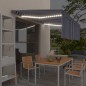 Automatische Markise mit Jalousie LED Windsensor 4x3m Blau Weiß Automatische Markise mit Jalousie LED Windsensor 4x3m Blau Weiß