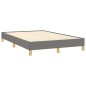 vidaXL Boxspringbett mit Matratze & LED Dunkelgrau 120x190 cm Stoff vidaXL Boxspringbett mit Matratze & LED Dunkelgrau 120x190 cm Stoff