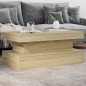 vidaXL Couchtisch mit LED-Leuchten Sonoma-Eiche 90x50x40 cm vidaXL Couchtisch mit LED-Leuchten Sonoma-Eiche 90x50x40 cm