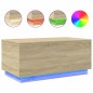 vidaXL Couchtisch mit LED-Leuchten Sonoma-Eiche 90x50x40 cm vidaXL Couchtisch mit LED-Leuchten Sonoma-Eiche 90x50x40 cm