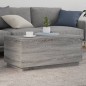 vidaXL Couchtisch mit LED-Leuchten Grau Sonoma 90x50x40 cm vidaXL Couchtisch mit LED-Leuchten Grau Sonoma 90x50x40 cm