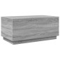 vidaXL Couchtisch mit LED-Leuchten Grau Sonoma 90x50x40 cm vidaXL Couchtisch mit LED-Leuchten Grau Sonoma 90x50x40 cm