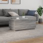 vidaXL Couchtisch mit LED-Leuchten Grau Sonoma 90x50x40 cm vidaXL Couchtisch mit LED-Leuchten Grau Sonoma 90x50x40 cm