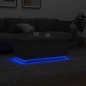 vidaXL Couchtisch mit LED-Leuchten Grau Sonoma 90x50x40 cm vidaXL Couchtisch mit LED-Leuchten Grau Sonoma 90x50x40 cm