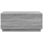 vidaXL Couchtisch mit LED-Leuchten Grau Sonoma 90x50x40 cm vidaXL Couchtisch mit LED-Leuchten Grau Sonoma 90x50x40 cm